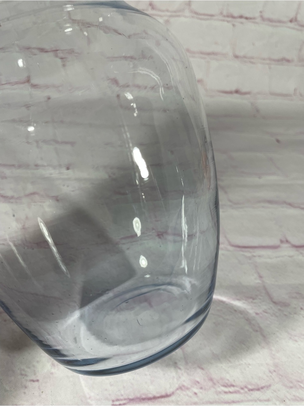 Blue Tinted Glass Vase 8” - Picture 5 of 7